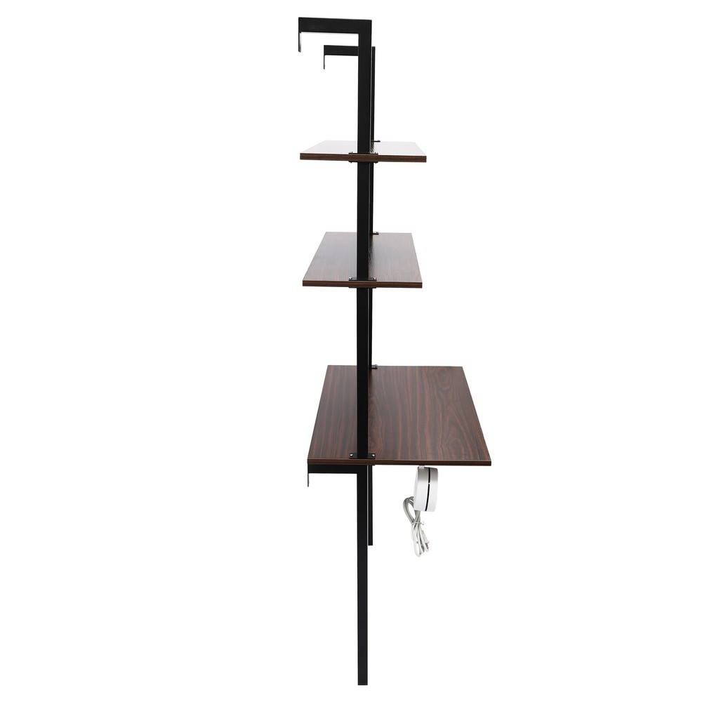 Wall-Mounted Desk with 3-Tier Storage – Space-Saving Design