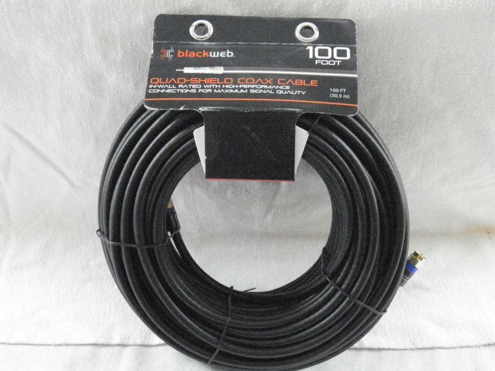 BLACKWEB 100 FT. QUAD-SHIELD COAX CABLE