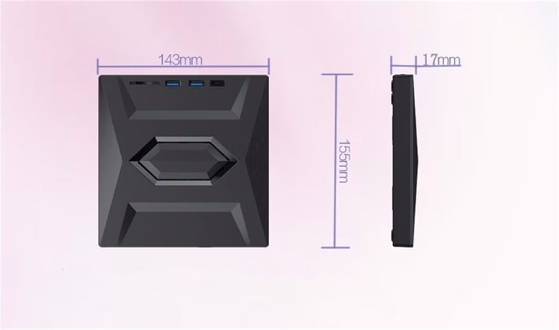 External USB 3.0 Type-C DVD CD Burner Drive With SD Card Reader, Laptop PC Mac​