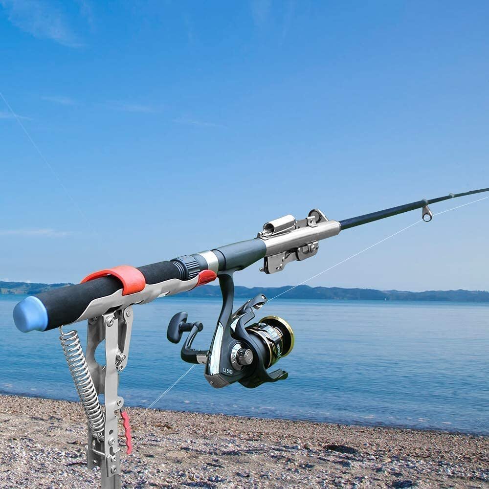 Automatic Fishing Rod Double Spring Setter Hook Tip-Up Holder Bracket Rack Stand