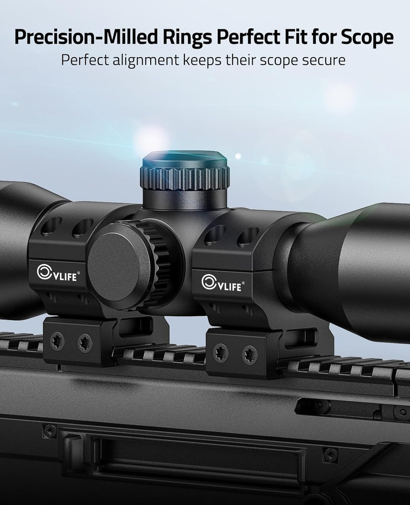 Precision 1 Inch Scope Rings Scope Mount - 2 Pieces