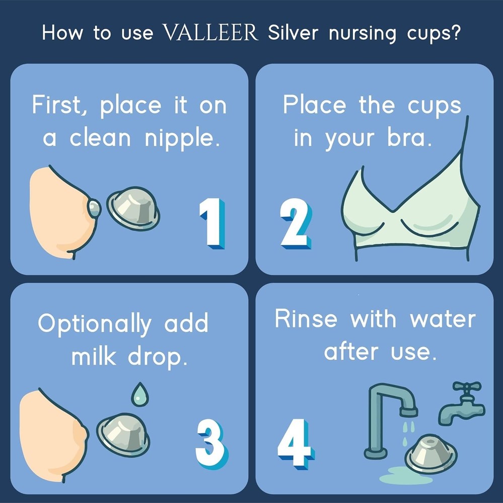 Anatomical Silver Nursing Cups for Sore Nipples – Safe & Comfortable Solution