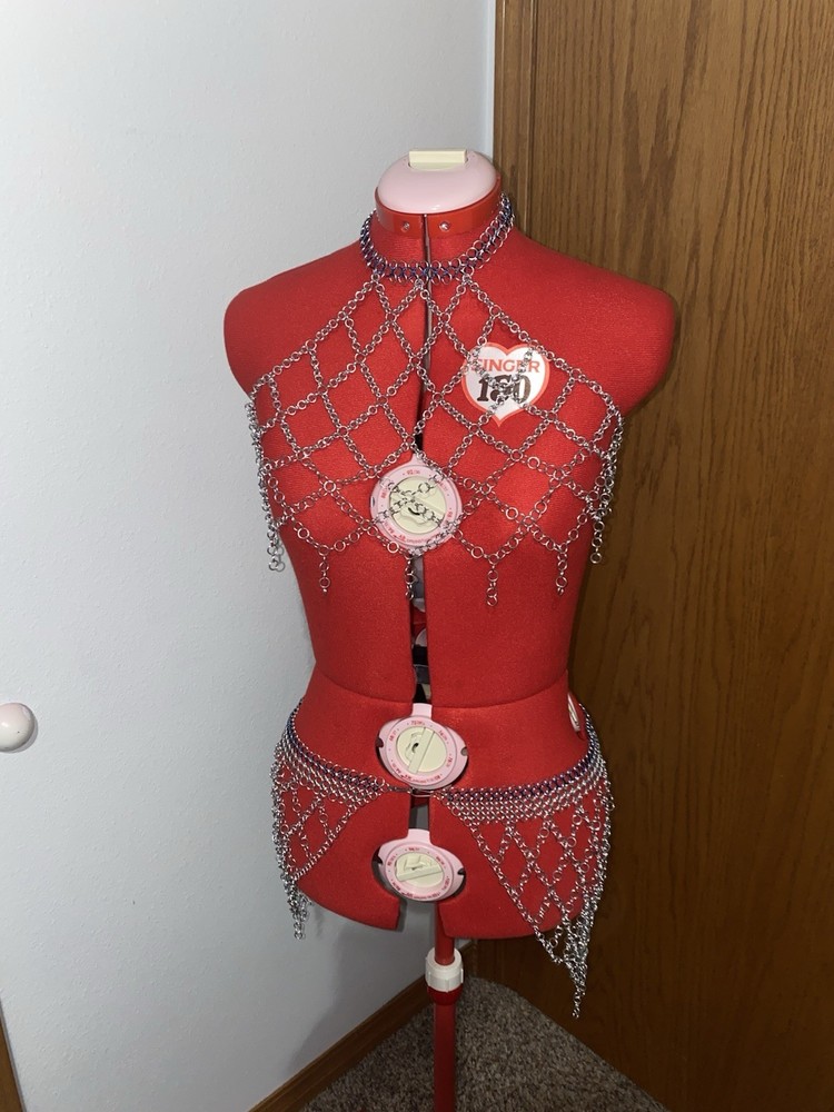 Chain Belt/ Shawl- Blue And silver