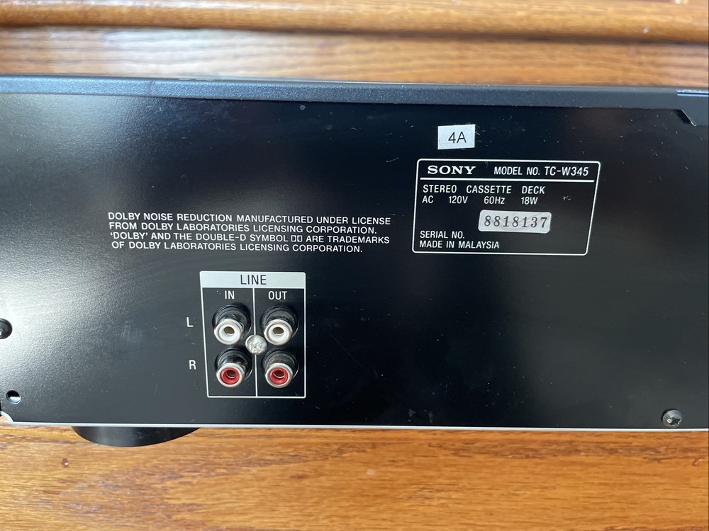 Sony TC-W345 Stereo Cassette Deck