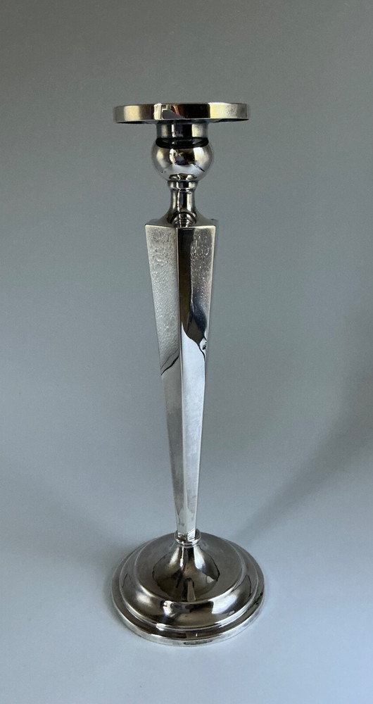 Vintage - Pair Chinese Export Sterling Silver Candlesticks - 10.5”