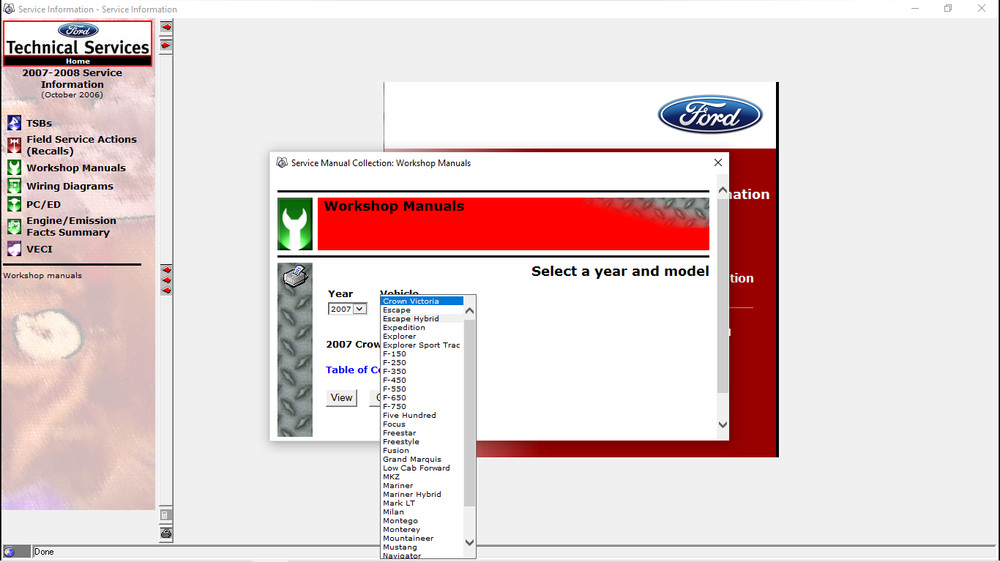 2007 Ford Five Hundred Service Repair Manual CD