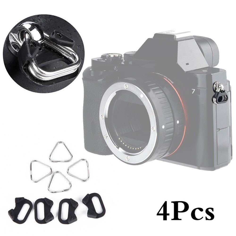 4pcs Triangular Split Rings For Camera Back Belt Strap Buckle Accessories New