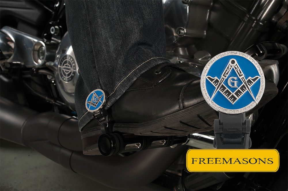 6" Freemasons Biker Boot Straps