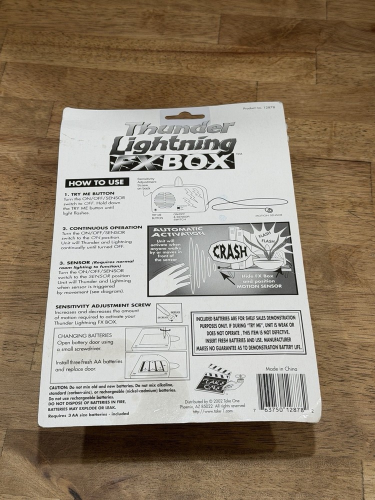 Thunderbolt Lightning FX Box: Instant Portable Storm 2002 Take One NIP