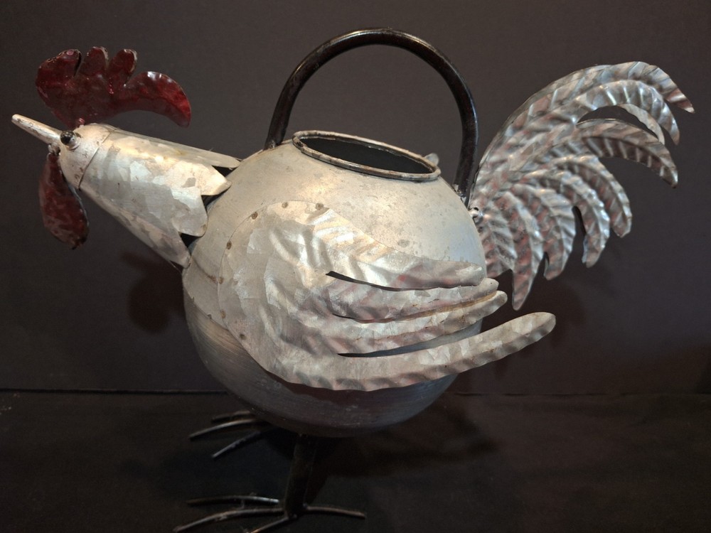 Decorative Metal Rooster Watering Can