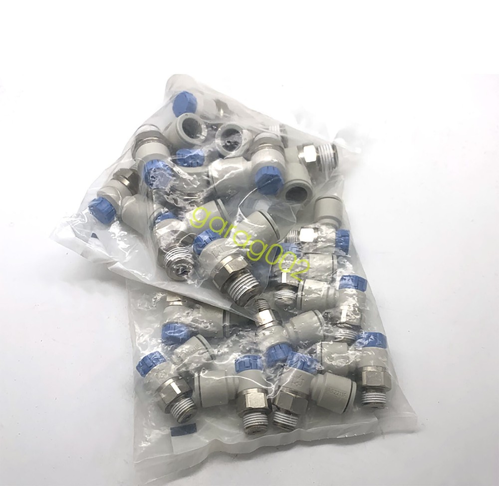 10PC SMC AS2211F-02-06SA Speed Controller One Touch Fitting Push Lock Elbow