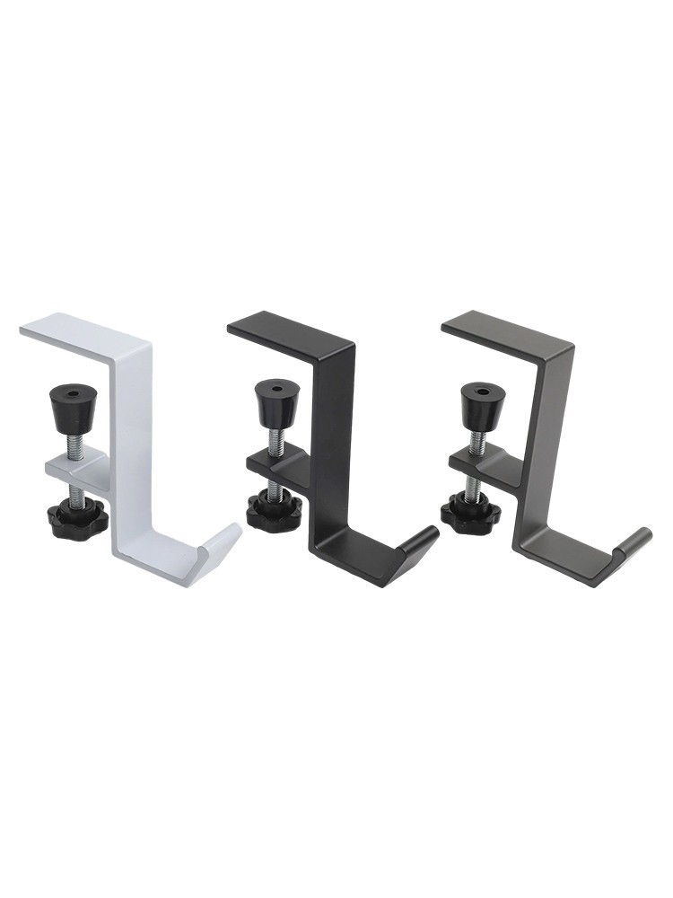 Compact Design Adjustable Clamp Hooks Set of 3 for Desktop Organization