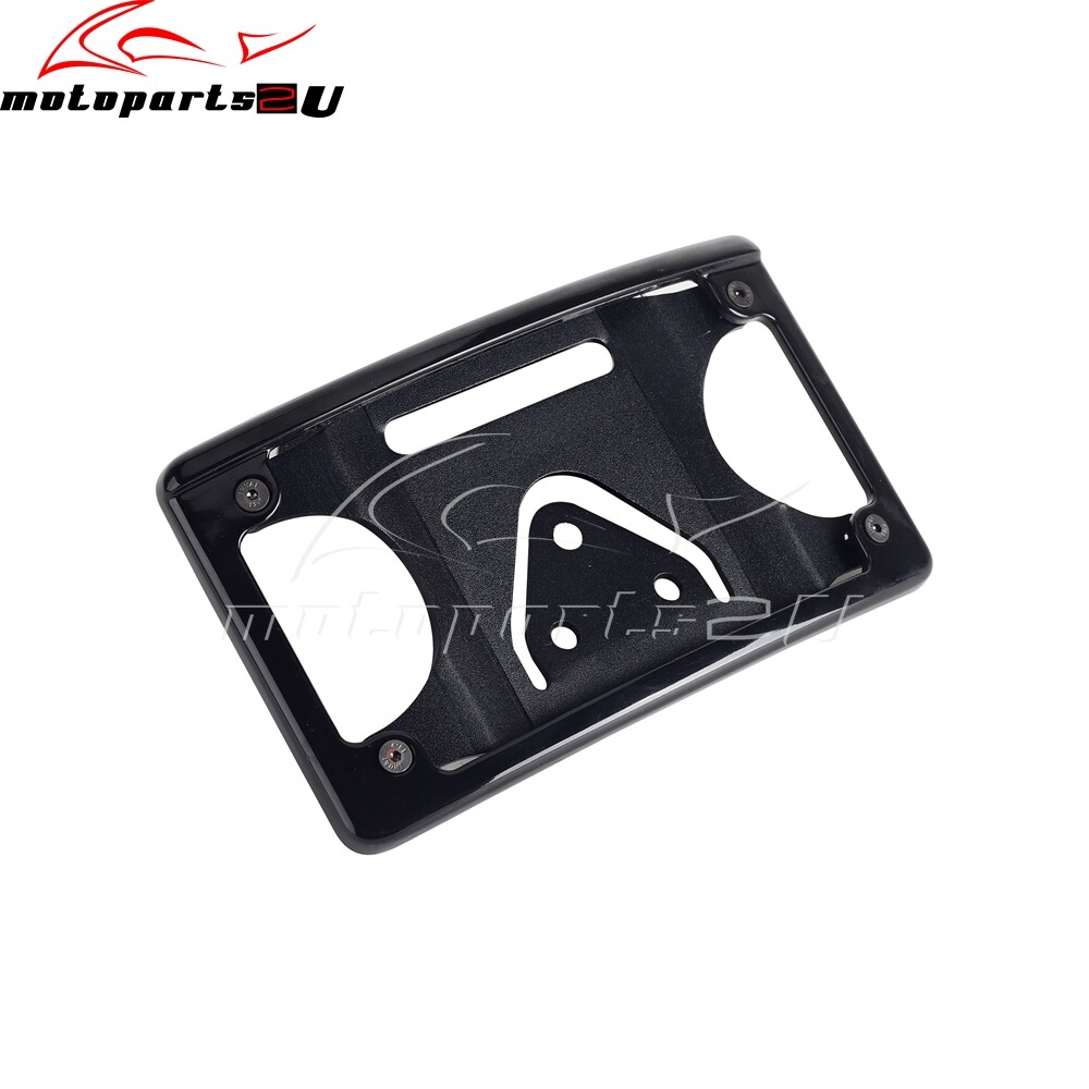 Curved Laydown License Plate Mounted & LED Light Plate Frame for Harley-Davidson