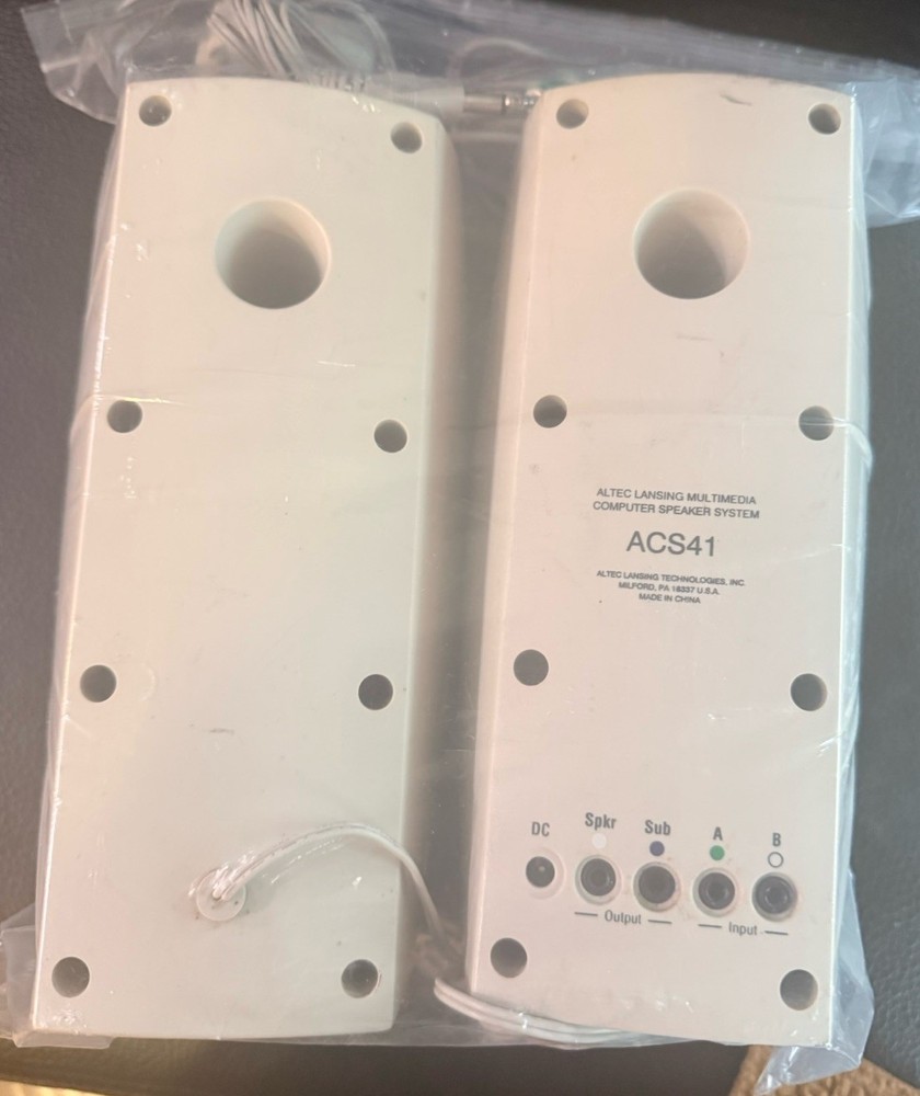 Vintage Gateway 2000 ACS41 Altec Lansing Multimedia Computer Speaker System