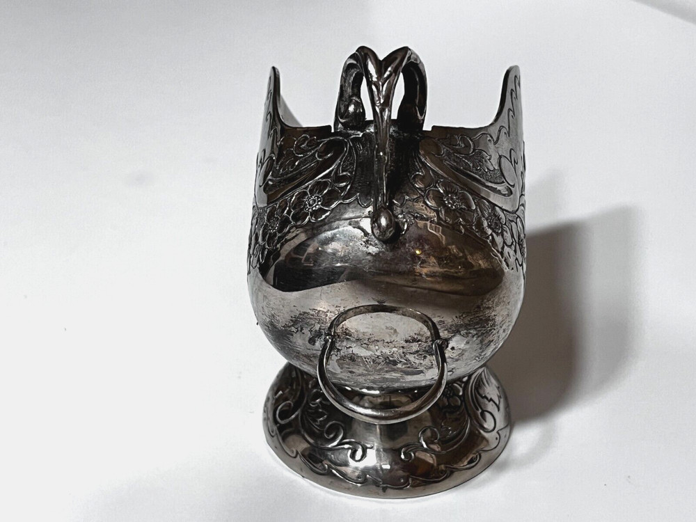 Vintage Silverplate Scuttle Sugar Bowl Scoop Sugar Server