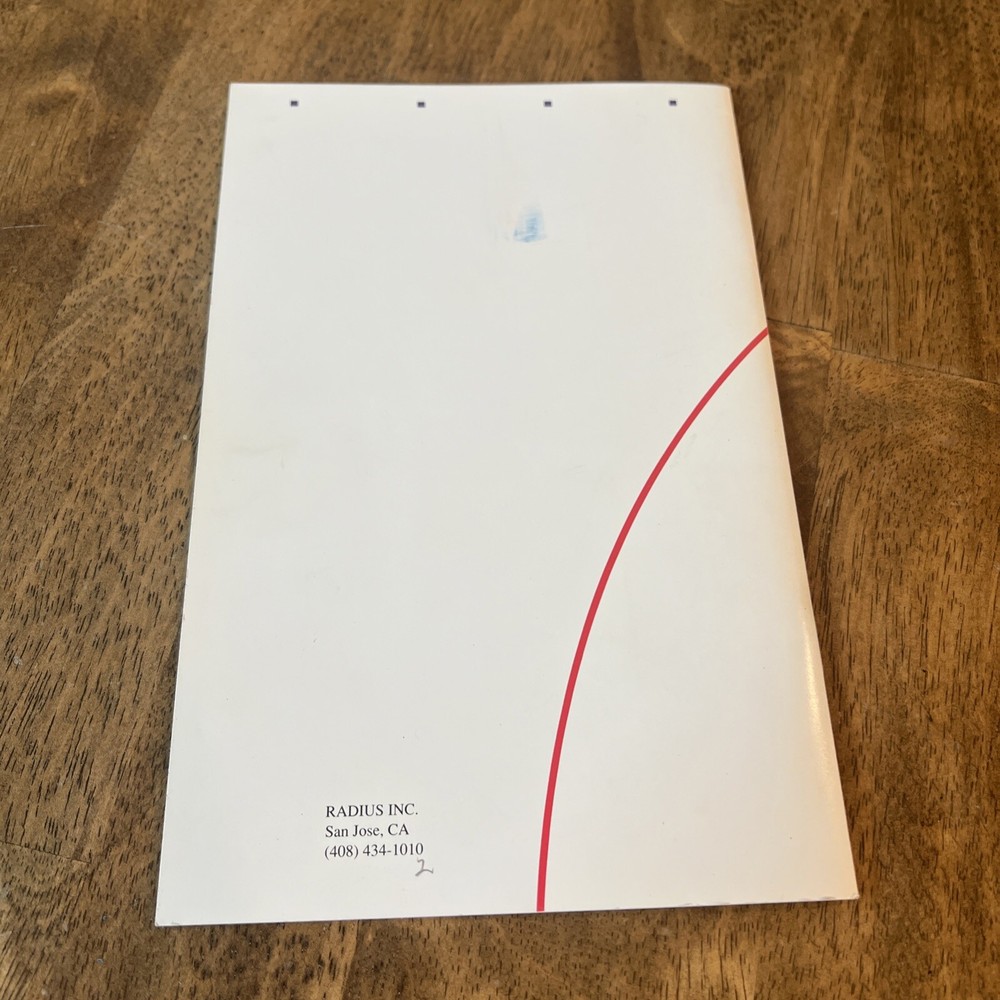 Vintage Radius Accelerator 16 User's Manual - MINT CONDITION