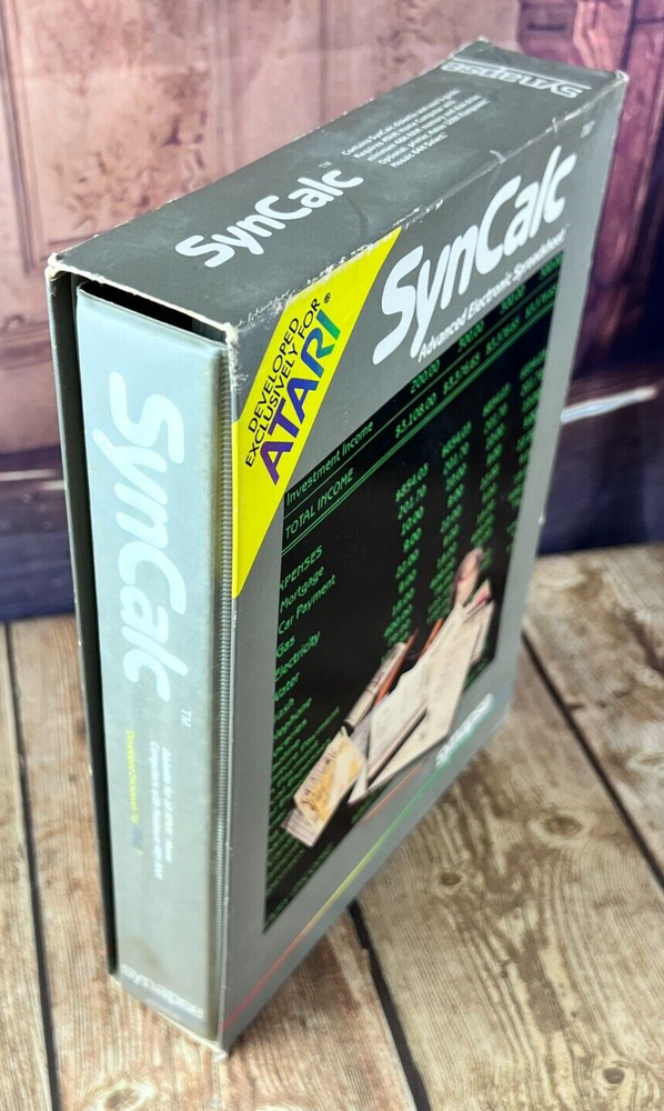 Vintage SYNAPSE SynCalc Advanced Electronic Spreadsheet Software for ATARI