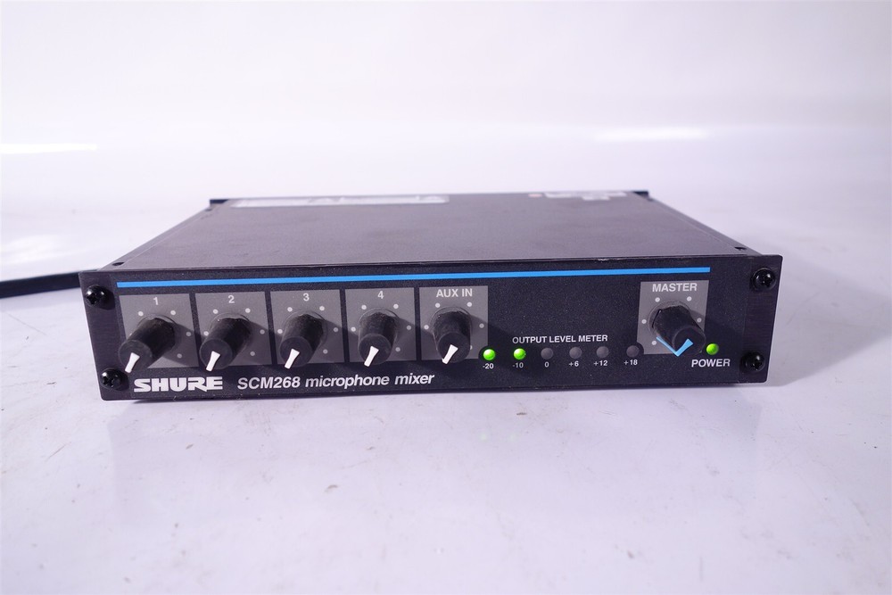 Shure SCM268 4 Channel Microphone Mixer - Black