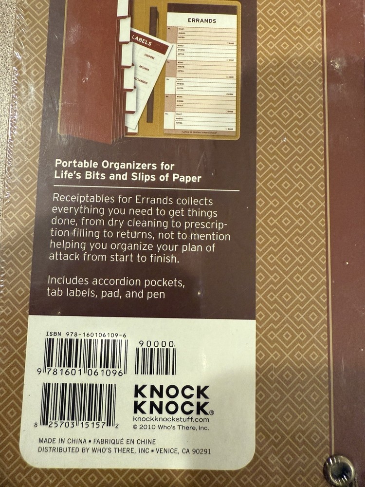 Knock Knock Errands Note Pads Receiptables