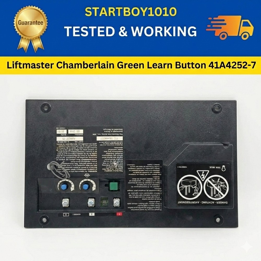 Liftmaster Chamberlain Circuit Board End Panel Green Learn Button 41A4252-7