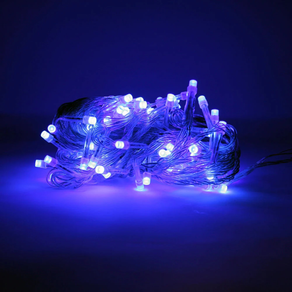 Elegani 3-Pack 100 LED Matte Blue String Lights 32ft