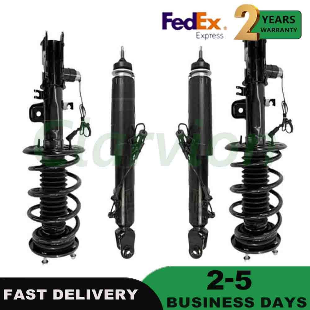 4PCs Front & Rear Shock Struts Assembly w/ Electronic Fit Lincoln MKS 2013-16