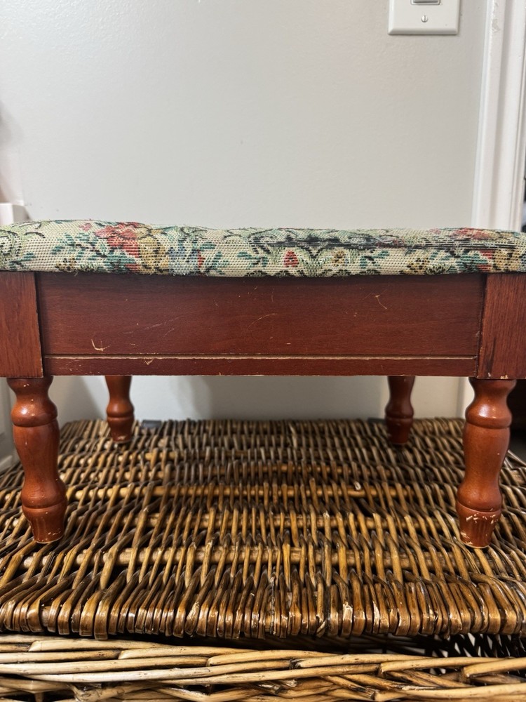 Vintage Tapestry Footstool