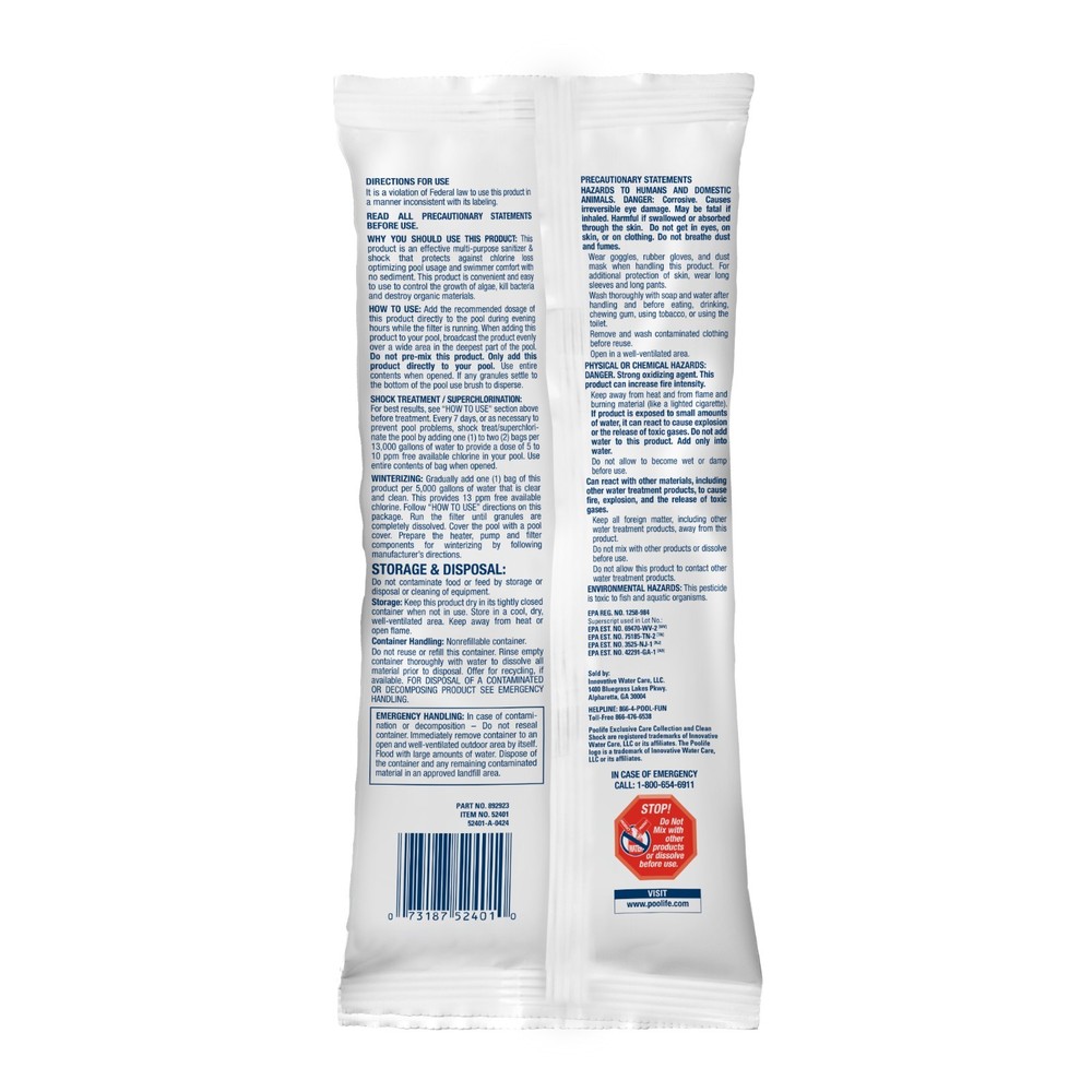 Poolife Clean Shock 1 lb - (6 Pack)