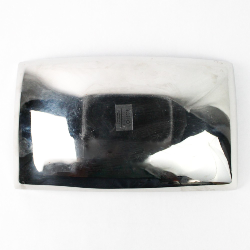 Soho Living Silver Tone Aluminum Bubble Pattern Rectangular Tray