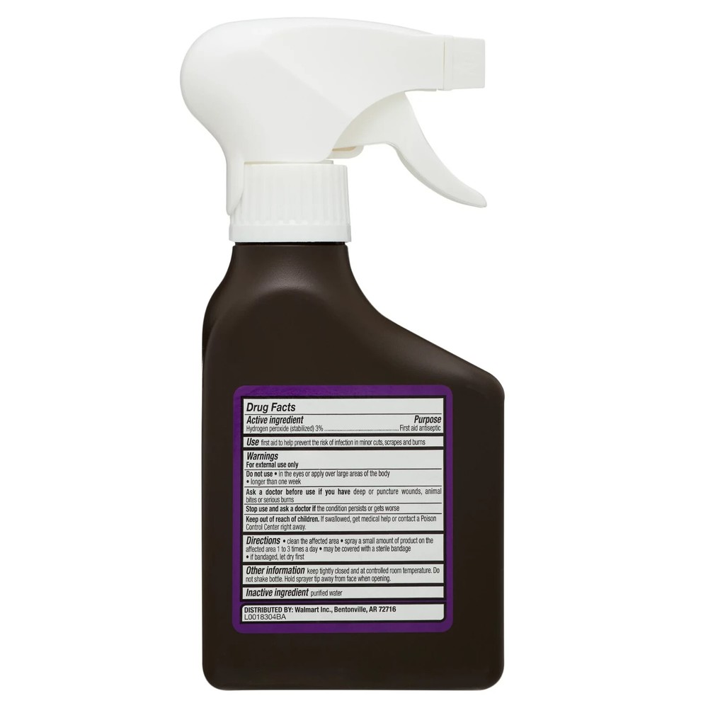 Equate 3% Hydrogen Peroxide Topical Antiseptic Spray - 8 Pack, 8 oz Each Bottle