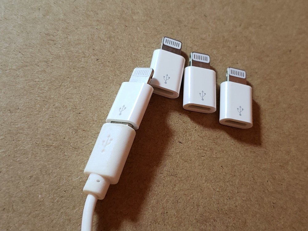 lot 4x Micro USB 8Pin Data Cable Adapter android to iPhone Converter For iPhone