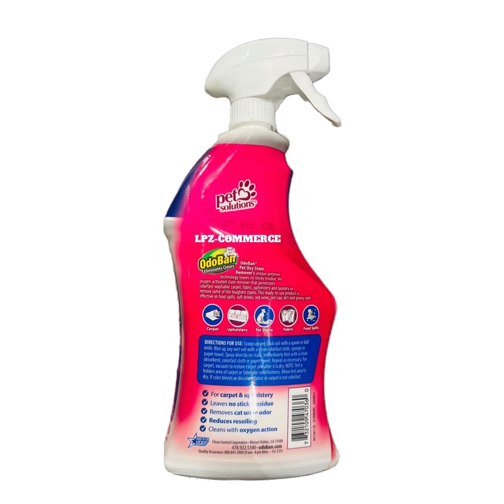 Pet Oxy Stain and Odor Remover, Odoban, 32 Oz