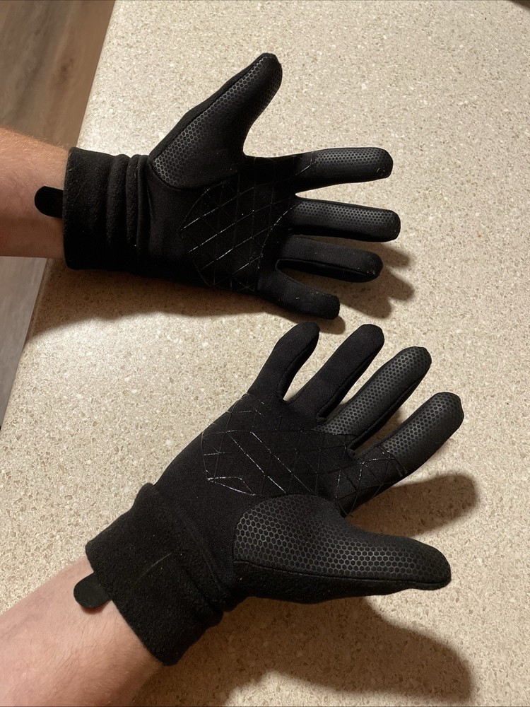 Xersion Cotton Touch Screen Workable Black Gloves Fits Small & Medium Hands