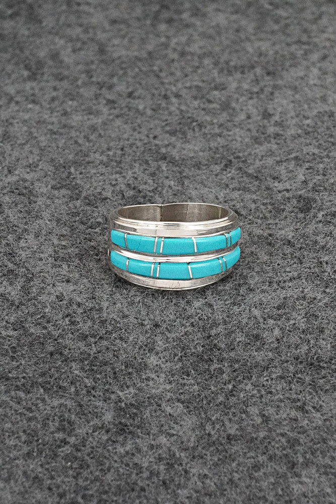 Turquoise & Sterling Silver Ring - Wilbert Muskett Jr. - Size 7.5