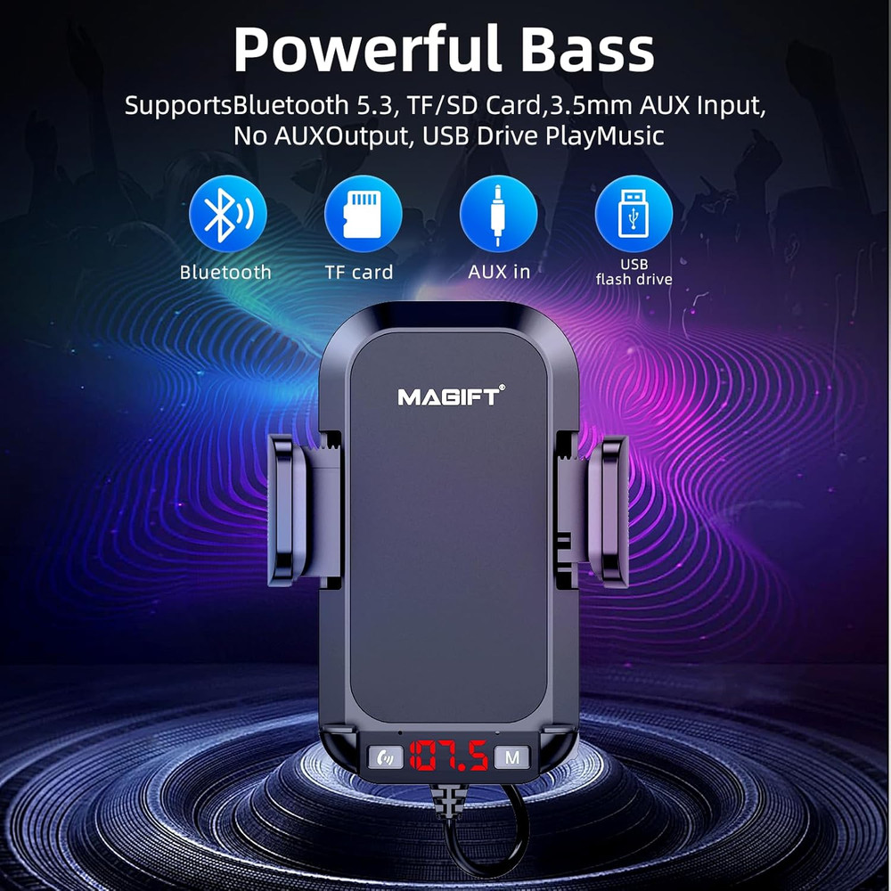 Bluetooth Car Adapter 3 in 1 FM Transmitter Car Radio Bluetooth Transmitter with