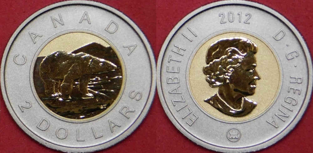 Specimen 2012 Canada 2 Dollars From Mint's Set