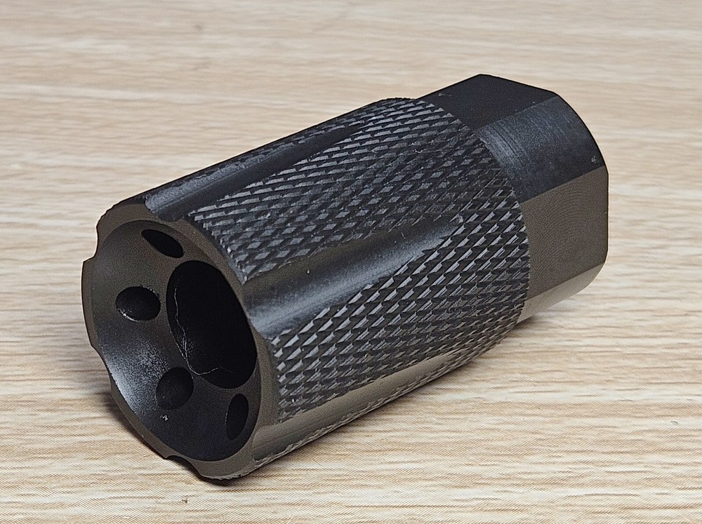 MINI SIZE 1/2x28 Linear Recoil Compensator Front Vent Muzzle Brake for .22 - 9mm