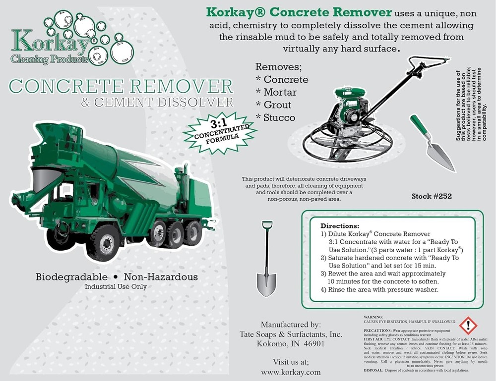 Concrete Remover & Cement Dissolver - Heavy-Duty Solution