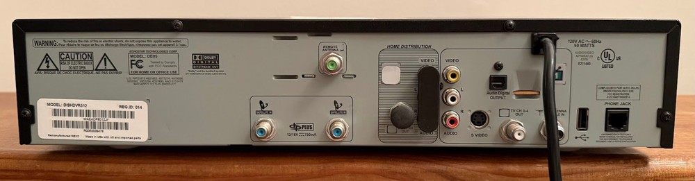 Dish Network DVR 512 Receiver with Remote Control Smart Card Used Tested Working