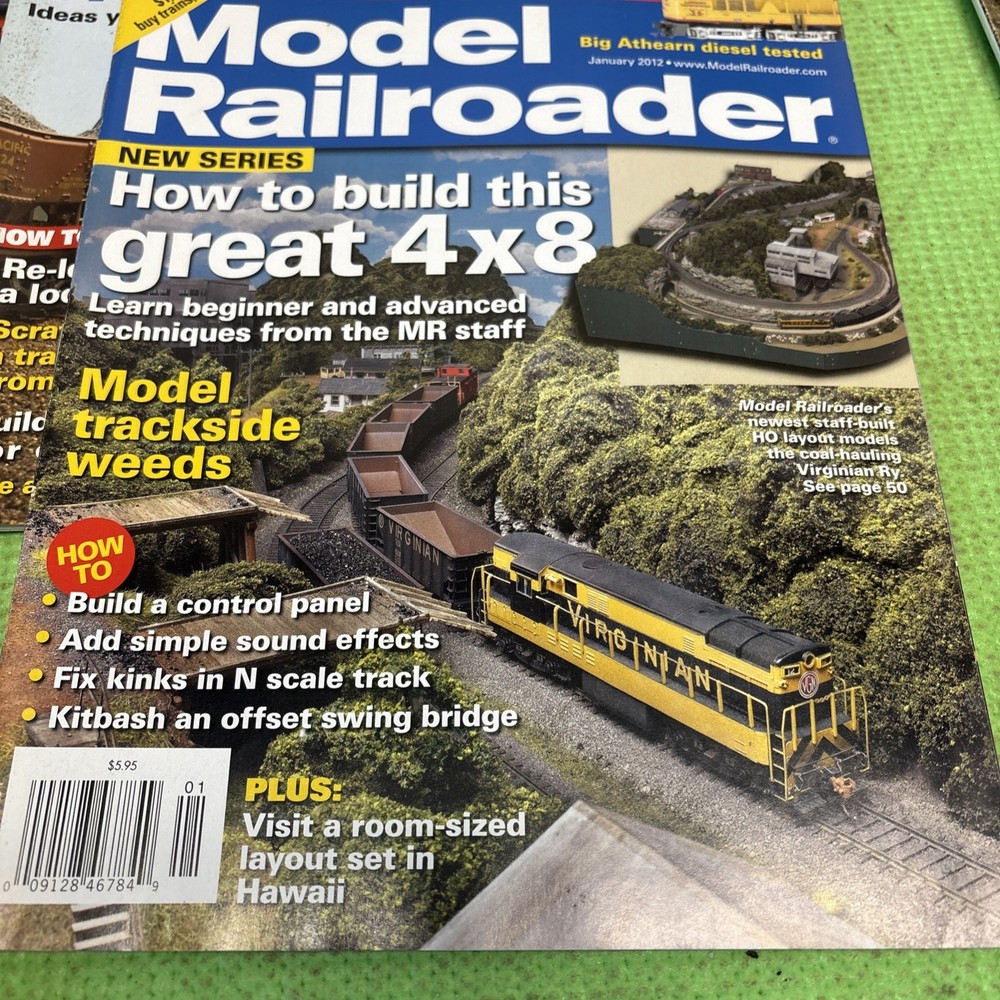 Model Railroader Magazine Lot Year 2012