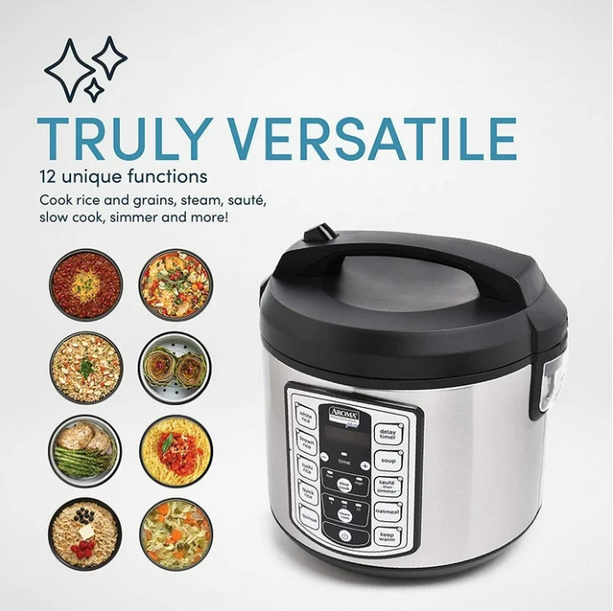 AROMA® Professional 20-Cup Digital Rice & Grain Multicooker (ARC-5000SB)