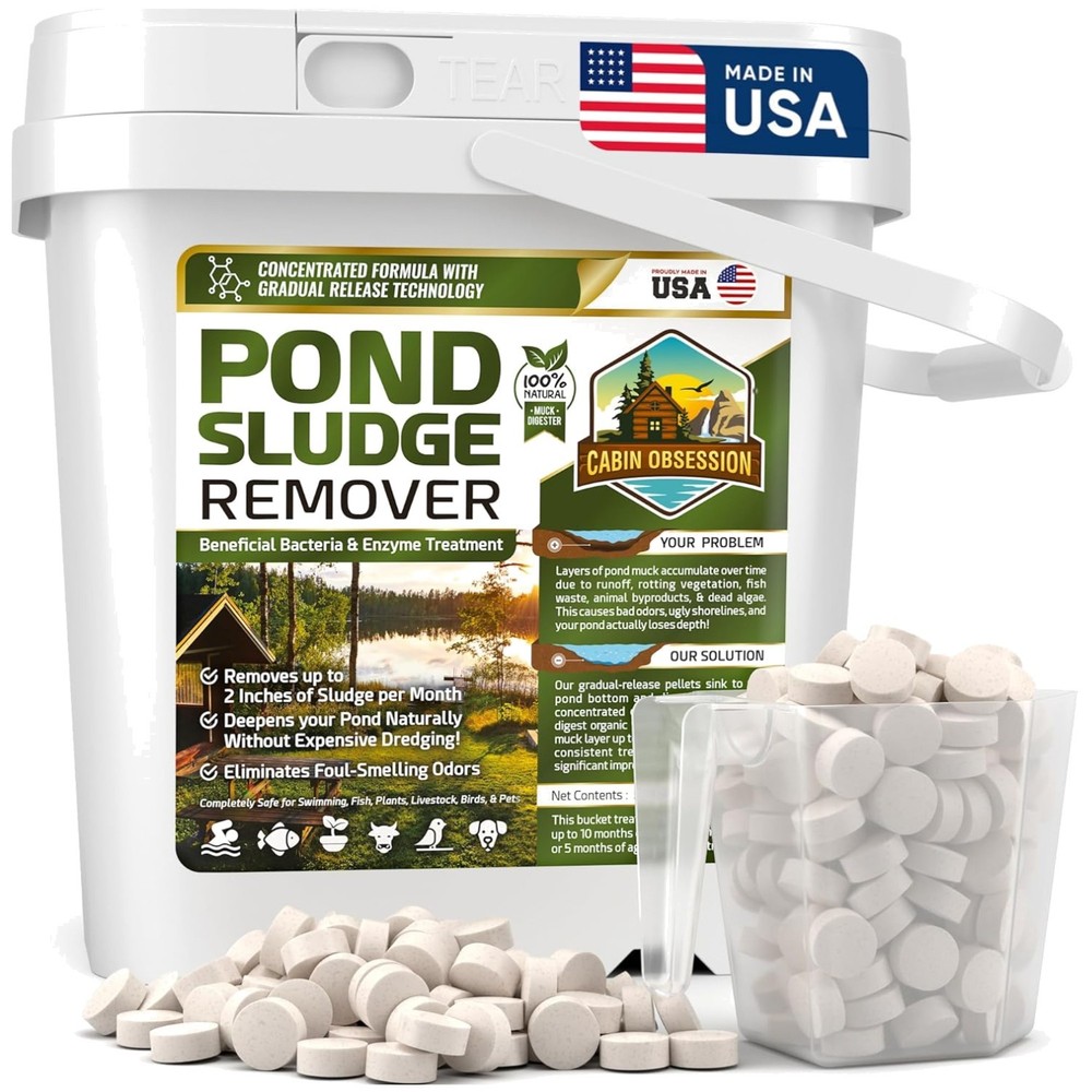 Eco-Friendly Pond Maintenance Solution - 10 Scoops, 50 Feet Coverage, USA Made
