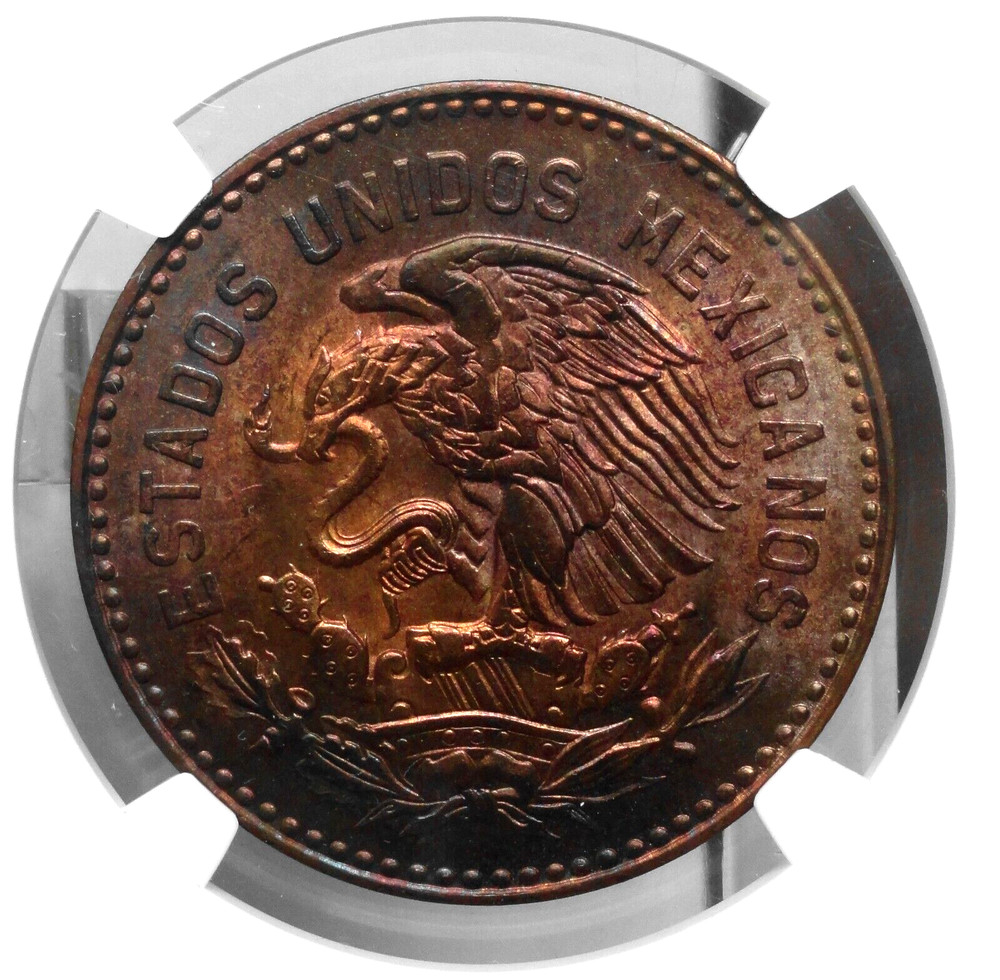 MEXICO 1957 Mo 50 CENTAVOS MS 65 RB