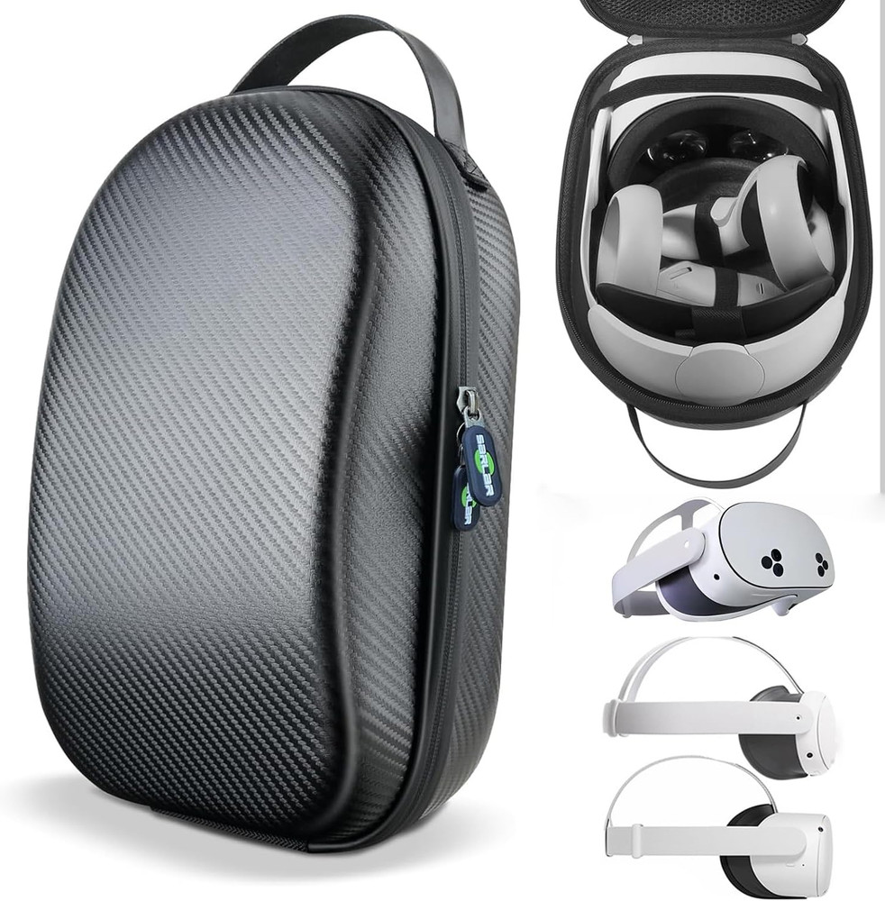 sarlar Carrying Case for Meta Quest 3S/Quest 3/Quest 2 VR Headset, Controller, O