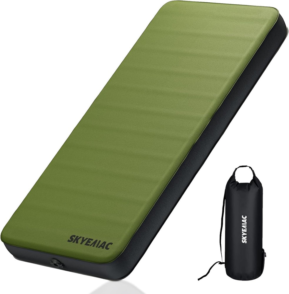4" Thick Self Inflating Sleeping Pad with 13R Memory Foam, 78" x 29" Camping ...