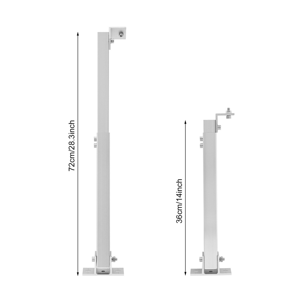 2-Pair Adjustable Solar Panel Tilt Mounting Rack Brackets For RV/Rooftop/Floor