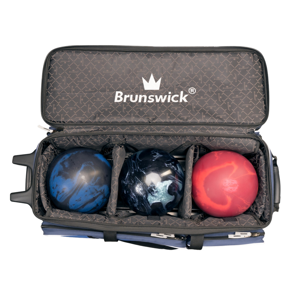 Brunswick Quest Blue 3 Ball Roller Bowling Bag