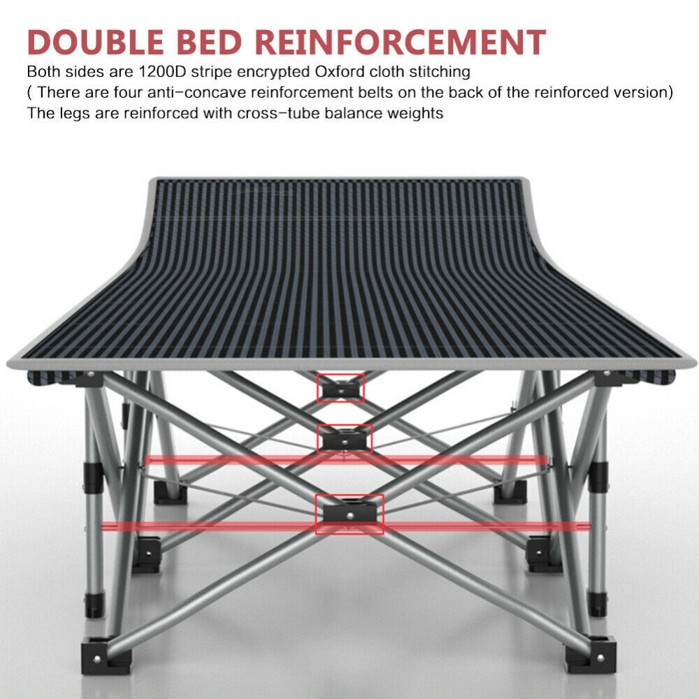 NAIZEA Blue Folding Sleeping Cot With Mattress Updated Folding Cot Portable Bed