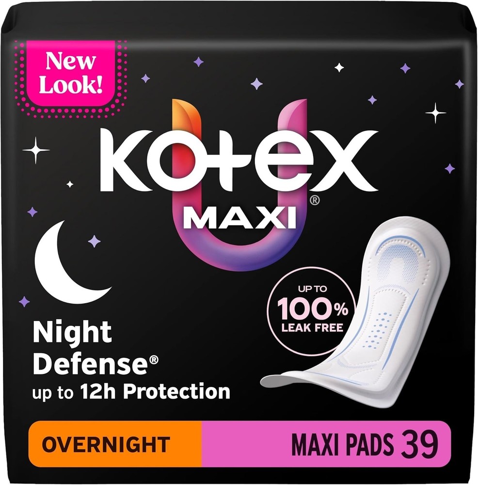 Overnight Maxi Pads, 39 Count Packaging May Vary
