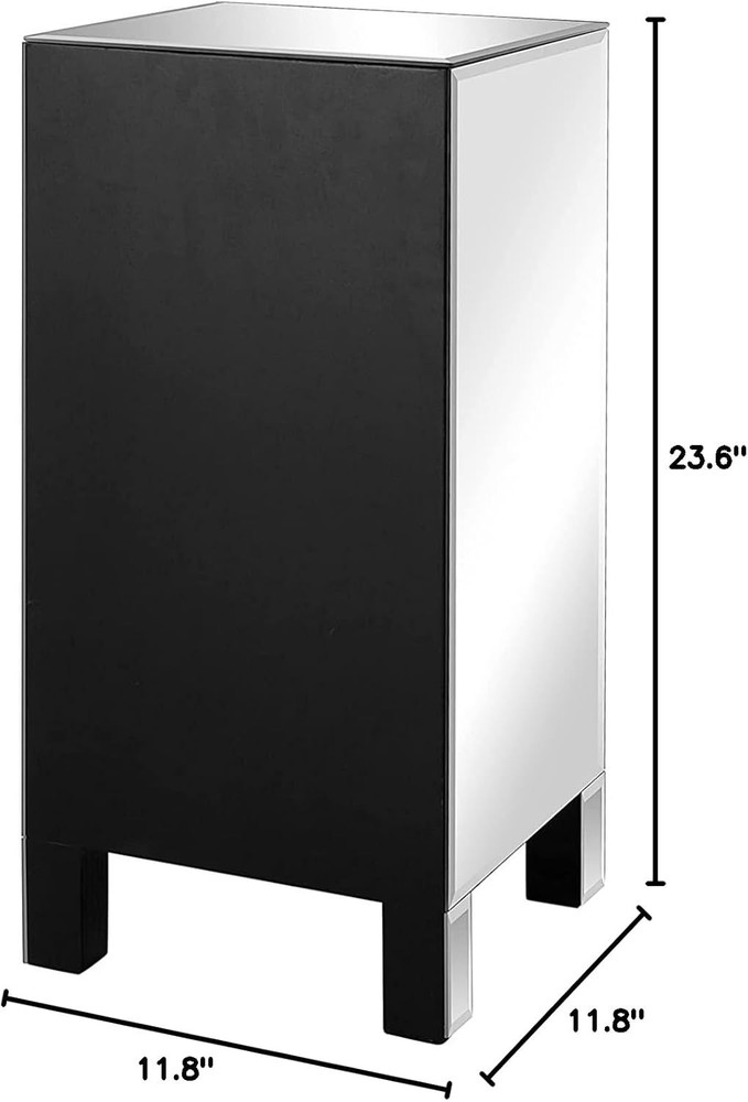 3-Drawer Mirrored Nightstand Set of 2, End Table, Bedside Table, bed sets